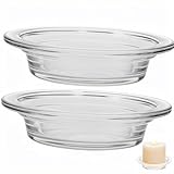 TOPPERFUN 2 platos de cristal para aromaterapia, bandeja calentadora