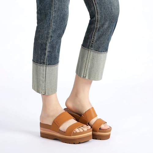 Image of Athlefit Platform Sandals Women Summer Flatform Slides for Women Comfortable Arch Support Beach Sandals