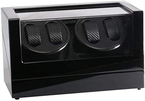 ウォッチボックス、ブラックウォッチワインダーシェイクテーブルデバイス、自動巻きウォッチボックス、ダブルヘッドウォッチボックス、電動モ