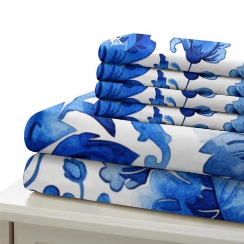Parure de lit fleurs 3D en microfibre 135x200cm pour lit simple