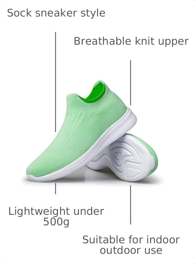 Image of vibdiv Pull-on Shoes Women Sock Sneakers Casual Lightweight Walking Jogging Yoga Indoor Outdoor Travel