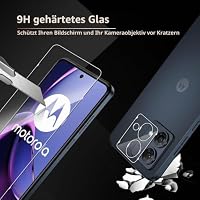 LiiLaa Schutzfolie für Motorola Moto G84 5G für Panzerglas, 2 Stück Gehärtete Glas Schutz Folie mit 2 Stück Kameraschutz, 9H displayschutz Ultra-klar Schutzglas – Ansicht 2