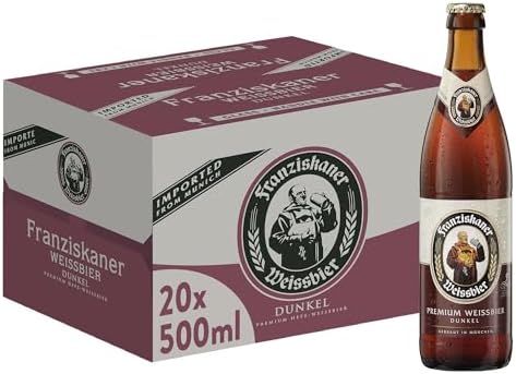 Franziskaner Hefe-Weissbier Naturtrüb Beer, Pack 20 Bottles x 50c...