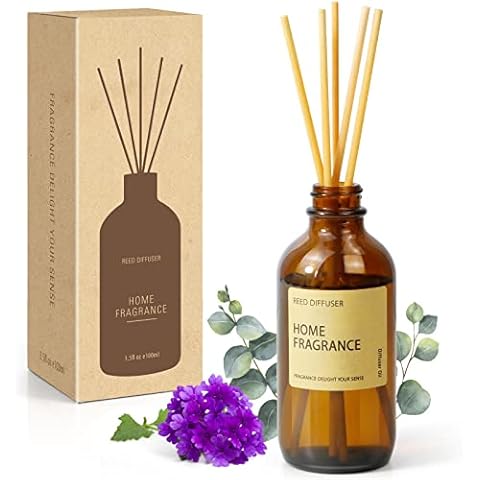 Reed Diffuser for Home, Reed Diffusers, Eucalyptus & Verbena Scent, Reed Diffuser Gift Set, Long Lasting Fragrance for Home, Office, Bedroom,Birthday, Women, Men, Yoga, Bath Cover