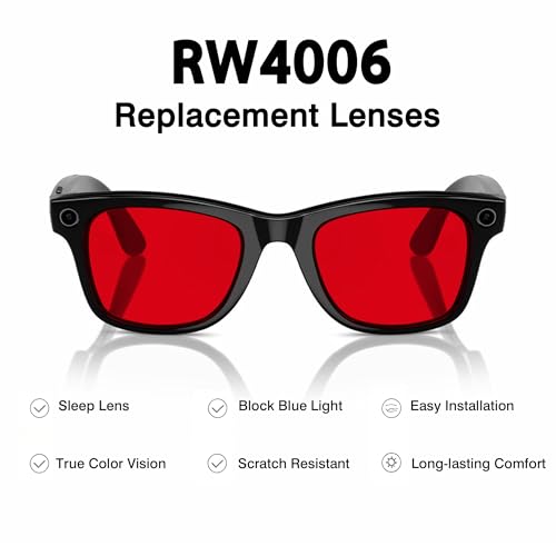 Image of YEIN Replacement Lenses for Ray-Ban Meta RW4006 /RW4012(50mm), Photochromic /Blue Light Blocking /Polarized Sunglasses Lenses
