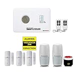 Alarma AZ018 casa hogar negocio GSM sin cuotas inalámbrica. Voces en castellano.Sin cuotas de conexión. Aviso llamada o SMS. Instrucciones instalación castellano. Facil configuración (Kit 2)