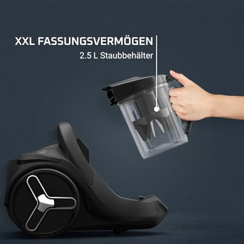 Aspirateur traîneau 500w 68db noir compact et puissant - 10