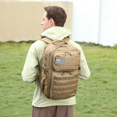 Image of Wotony Military Tactical Backpack for Men Waterproof Daypack 3 Day Assault Pack Molle Bag with Water Bottle Holder