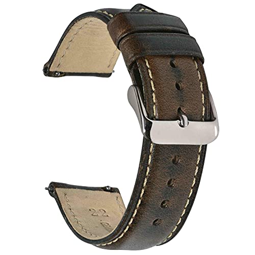 Sangle de montre en cuir véritable 18mm 20mm 22mm pour homme et femme