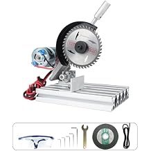 RATTMMOTOR 5" Mini Table Saw for Craft Q99-7 Multipurpose Portable Small Hobby Table Saw Cutting Machine 110-220V, 0-45 Angle Adjustable, 997 Motor 18000RPM for Crafts