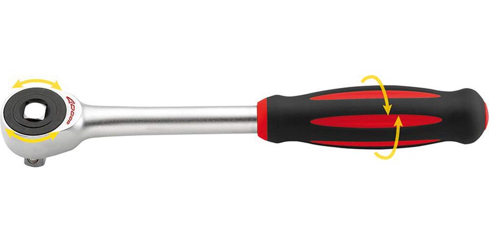 Carraca maneral 1/4" 185mm 60 dientes FORMAT