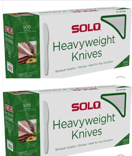 Solo White Heavyweight Knives 500 Count (2 Pack)