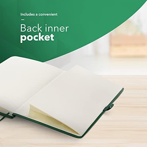delka A5 Notebook, Notebook A5 Note Book Note Pad Journal Notebook A5 Notepad, Notebook for Office School Home Business Writing & Note Taking (DARK GREEN)