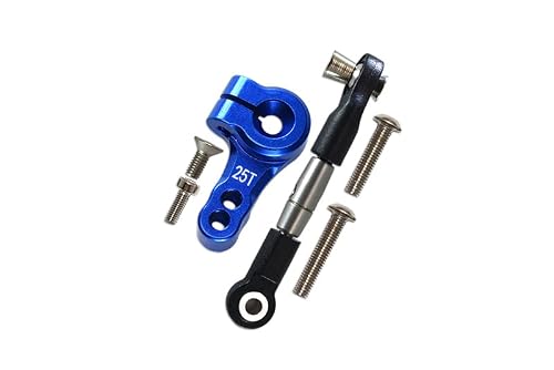 6PC Set Spring Steel Tie Rod 25T Aluminum Servo Horn TRAXXAS 1/10 RUSTLER 4X4 VXL 67076-4 by GPM