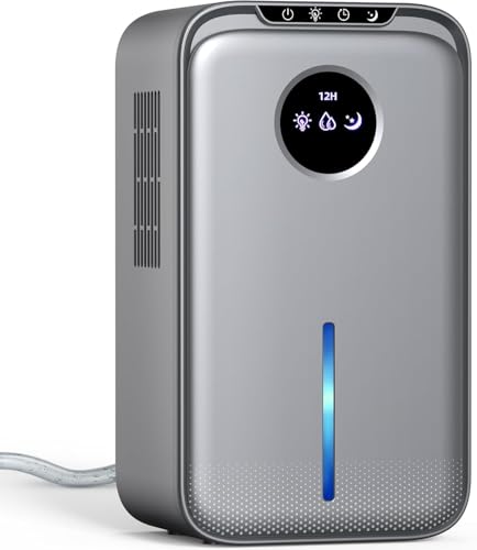 Dehumidifier(88.0OZ) for Home With Drain Hose Timer（8-12-24H) Quiet Portable Small