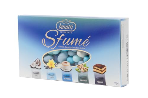 Buratti Confetti Tenerezze Sfume Blau Chocolate Coated Mandeln, 1 Stück