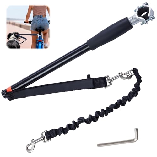 VEGOATY Fahrradleine für Hunde: Hundeleine Fahrrad mit Stoßfeder und Abstandhalter, Hände frei Fahrrad-Hundeleine, Einfache Installation und Demontage Hundeleine für Radfahren, für Fahrrad und Traini