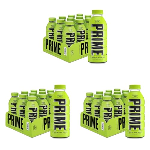 Image of PRIME HYDRATION Lemon Lime Hydration Drink, 16.9 Fl oz / 500 Ml, 36 Pack