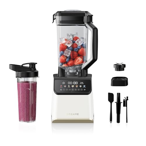 DREAME BlendLogic Frullatore con Tecnologia iDetect, 2 Bicchieri Tritan (2,0 L e 700 mL), Motore 2000 W, 9 Programmi Intelligenti, Pulizia Automatica, Lavabile in Lavastoviglie, Bianco