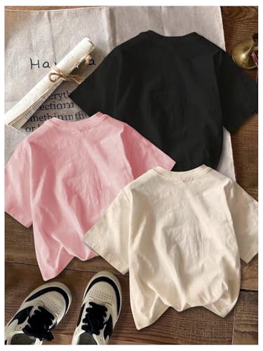 Girl's Bow Cherry Graphic Tees Short Sleeve Crewneck Cute T Shirts Tops for Teens Summer Tops2