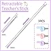 3 PCS Telescopic Pointer Finger Stick,Classroom Finger Pointer Stick Pointers,Kids Reading Finger Pointer Stick,Collapsible Finger Pointing Stick,for School Kindergarten Elementary,Classroom Supplies