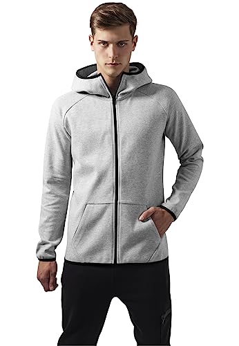 Interlock Zip Hoody Urban Classics : sweat à capuche zippé noir homme