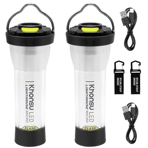 Khonsu キャンプライト ランタン 充電式 【6種類ライトモード/調光可能/3000mAh//200LM/3wayタイプ/軽量90g】 type-C充電 キャンプ アウトドア 防災照明 停電対策 (2)
