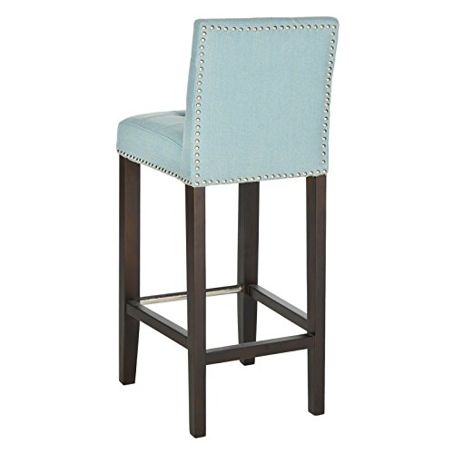 SAFAVIEH Home Collection Thompson Butaco Azul Cielo con Acabado Espresso de 30 pulgadas miniatura 6