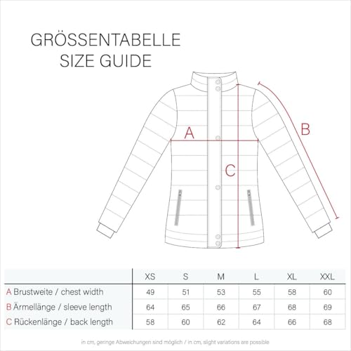 Navahoo warme Damen Winter Jacke Parka Mantel Stepp Kurzjacke gefüttert B301 [B301-Taupe-Grey-Gr.L]