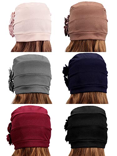 Image of SATINIOR 6 Pack Head Wraps Turbans for Women Flower