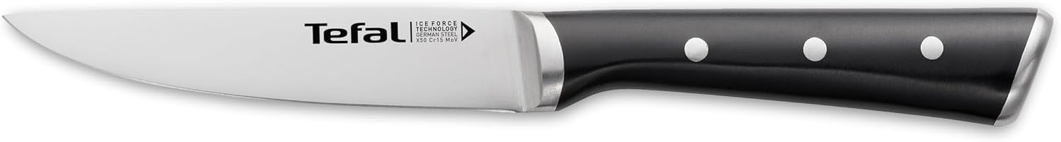 Tefal Ice Force – Cuchillo Universal 11 cm | Acero Inoxidable Alemán, Tecnología Ice Force -120°C, Corte Preciso, Mango Remachado, Resistente a la Corrosión y Lavavajillas