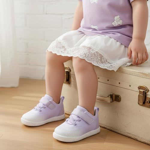 Image of MORENDL Toddler Sneakers Baby Boys & Girls Barefoot Shoes Lightweight Breathable Walking Running Tennis Athletic Sport Shoes