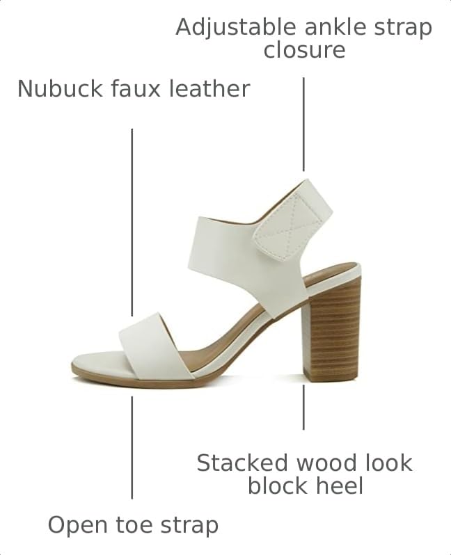 Image of Soda Wait-A ~ Women Open Round Toe Chunky Heel Ankle Strap High Heel Dress Sandals