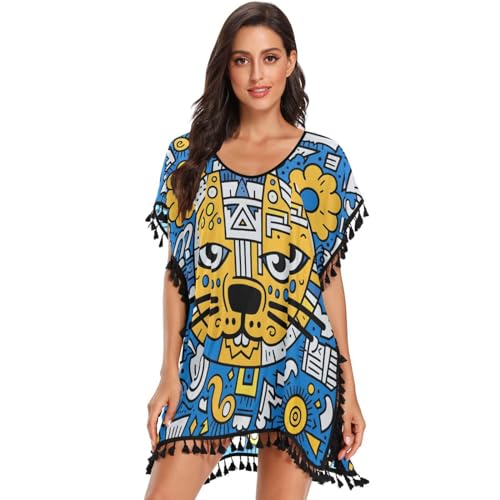 Mousseline de soie gland maillot de bain cache-maillot fluide