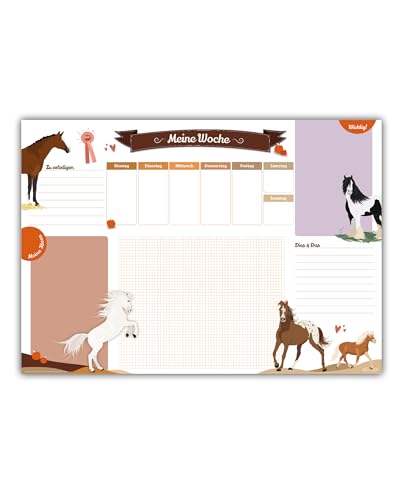 Pferde Kinder Schreibtischunterlage Papier | MEINE WOCHE |...