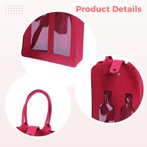 Bolsas de vino de fieltro para evitar roturas de botellas con asa resistente 6