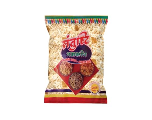 Image of Santushti Namkeen Potato Khatti Mithi Sev-200 gm | Authentic Spicy Snack | Made in Groundnut Oil | Crispy Crunchy Indian Sev for Tea Time, Parties, Travel, Office and Everyday Snacking