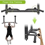Kipika 32" Ceiling Mounted Pull Up Bar - Heavy Duty, Highly Adjustable, Multifunctional Chin Up Bar - Home Gym System with Punching Bag Hanger and Resistance Bands Training - Image 4