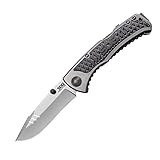 SOG SideSwipe Mini Assisted Folding Knife SW1001-CP - Grey TiNi 3