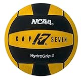 KAP K7 SEVEN KAP7 Size 4 HydroGrip Water Polo Ball (NCAA and NFHS Official), Yellow/Black