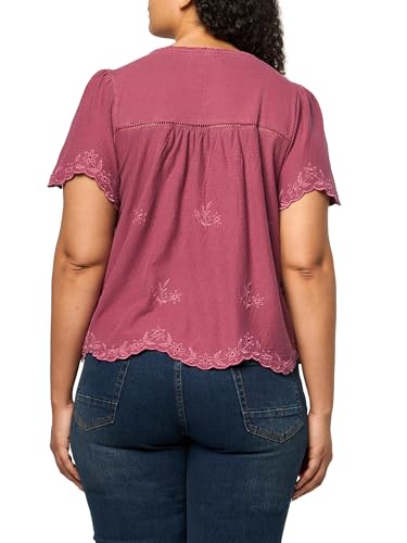 Lucky Brand Women's Vertical Trimmed Short Sleeve Top2