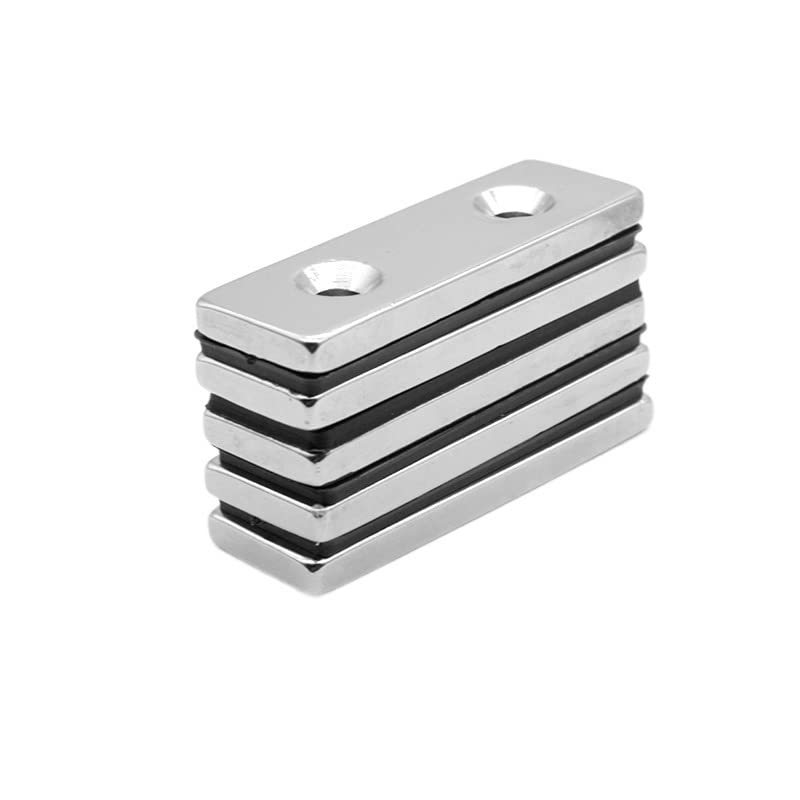 1/2/5/10PCS 60 * 20 * 5-5mm Long Sheet Super Holes 5mm Block Rare Earth Neodymium 60x20x5-5mm Magnets(2PCS)