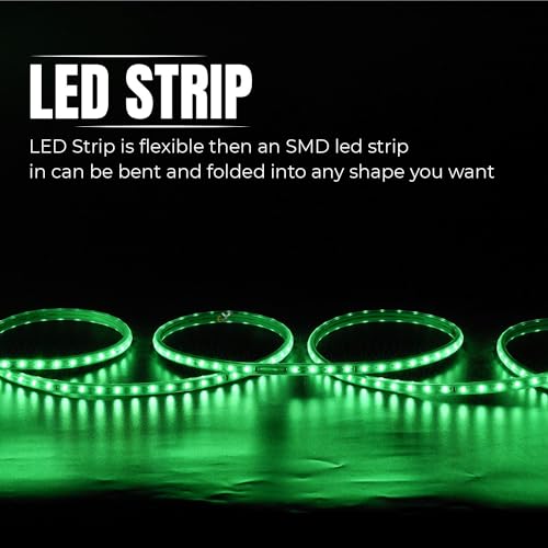 Image of Errol led Strip Lights for Home Decoration | Waterproof led Rope Lights | Energy Saving Strip Light for Room | Home Decor Lights for Diwali, Christmas, Outdoor (Green, 50 Meter)