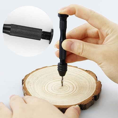 ZCYKJ 36-teiliges Mini-Handbohrer-Set zum Basteln, Stift-Schraubstock, Präzisions-Spiralbohrer mit Mini-Bohrmaschine, Schraubstock für empfindliche manuelle Arbeiten, elektronische Montage, Handwerk,