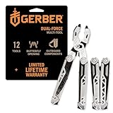 Gerber Gear Dual-Force Multitool - Heavy Duty, Center Axis Driver, Blunt Nose Pliers with Saw, Wire Cutters, Bit Storage, and More - Multi