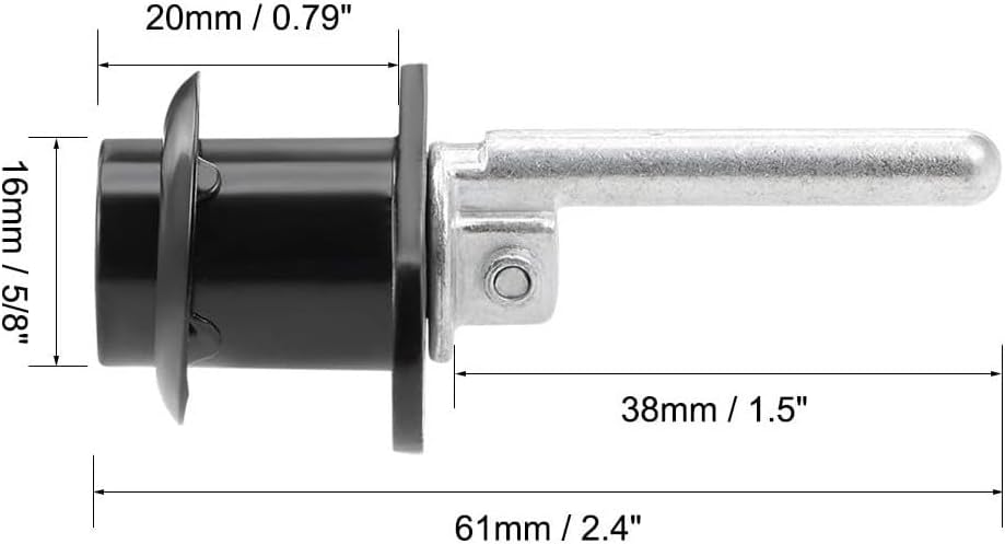 Zinc Alloy Cam Lock for Cabinet, Drawer, Mailbox, Cupboard and File Storage - Keyed Desk Cabinet Lock with 2 Keys, Black Furniture Drawer Lock Compatible with Office Desk, Locker and Bookcase