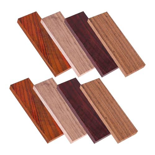 8 PCS Wood Knife Scale Blanks Wood Handle Material for Knife Making Black Walnut and Rosewood DIY Knife Handles and Crafts