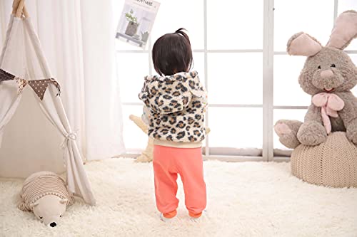 Minicoco Toddler Hoodie Warm Outwear Vest Waistcoat For Baby Boy And Girl Zipper Up Fall Winter Jacket Coat Leopard Print #TOP4