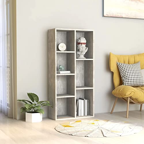 homiuse Estantería de madera blanca y roble Sonoma, 50 x 25 x 106 cm, estantería para libros, estantería para niños, estantería de almacenamiento, estantería de pared, estantería para dividir