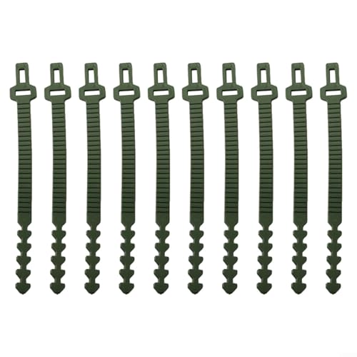 Lot de 10 attaches de jardin réglables robustes pour arbres en caoutchouc souple